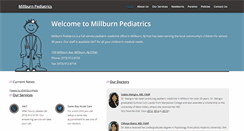 Desktop Screenshot of millburnpediatrics.com